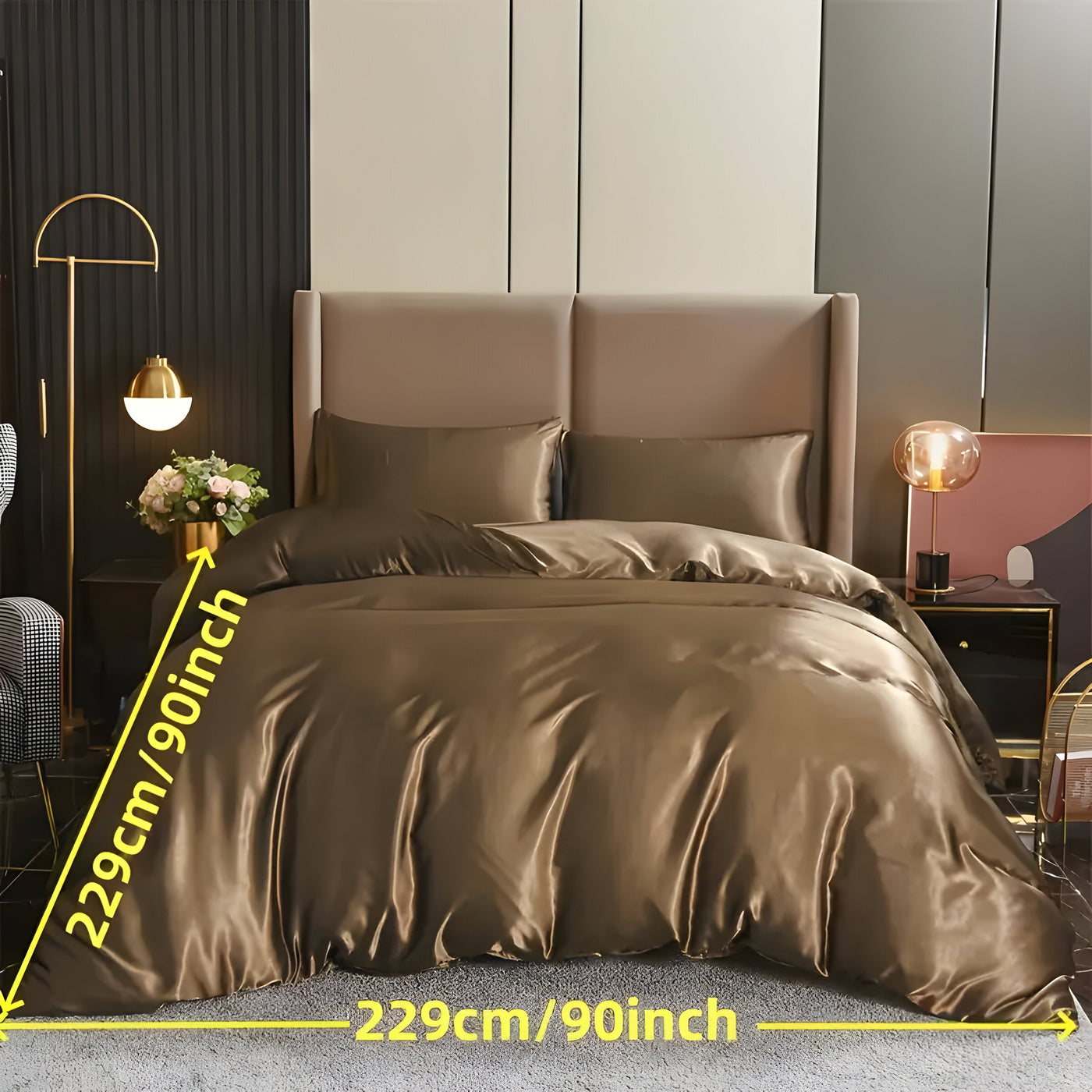 SatinNest Duvet Set - 3tlg. Satin Bettbezug Set