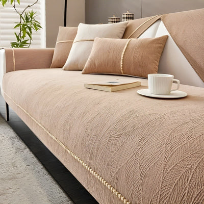 LuxeWrap Sofabezug - Moderner Anti-Kratz Sofabezug aus Leinen