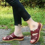 Rickta  |  Hochwertig Orthopädische Sandalen mit offener Zehe in Weinrot
