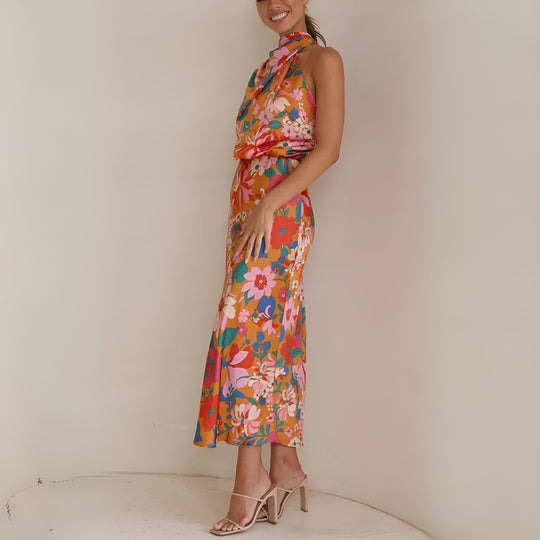 Mila® | Damenkleid aus floralem Satin