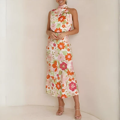 Mila® | Damenkleid aus floralem Satin