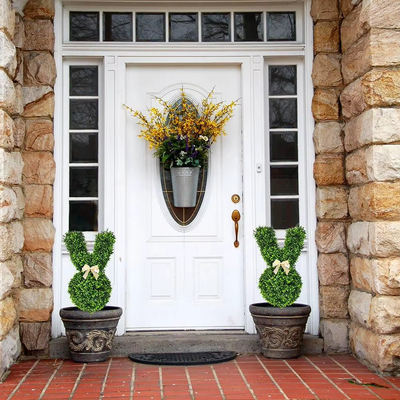 BunnyBloom Decor – Grüner Osterhasen-Topiary-Baum