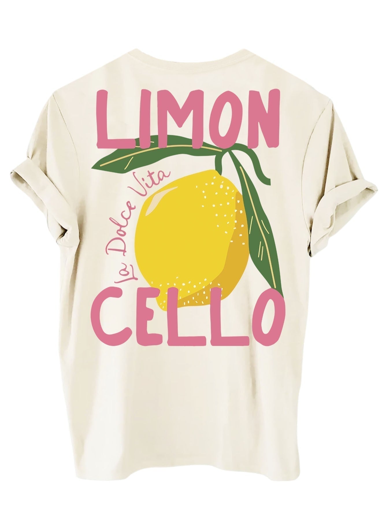 Limoncello Sommer T-Shirt mit Zitronenprint – Oversized Unisex