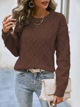 Hanneli | Gestrickter Pullover in Braun