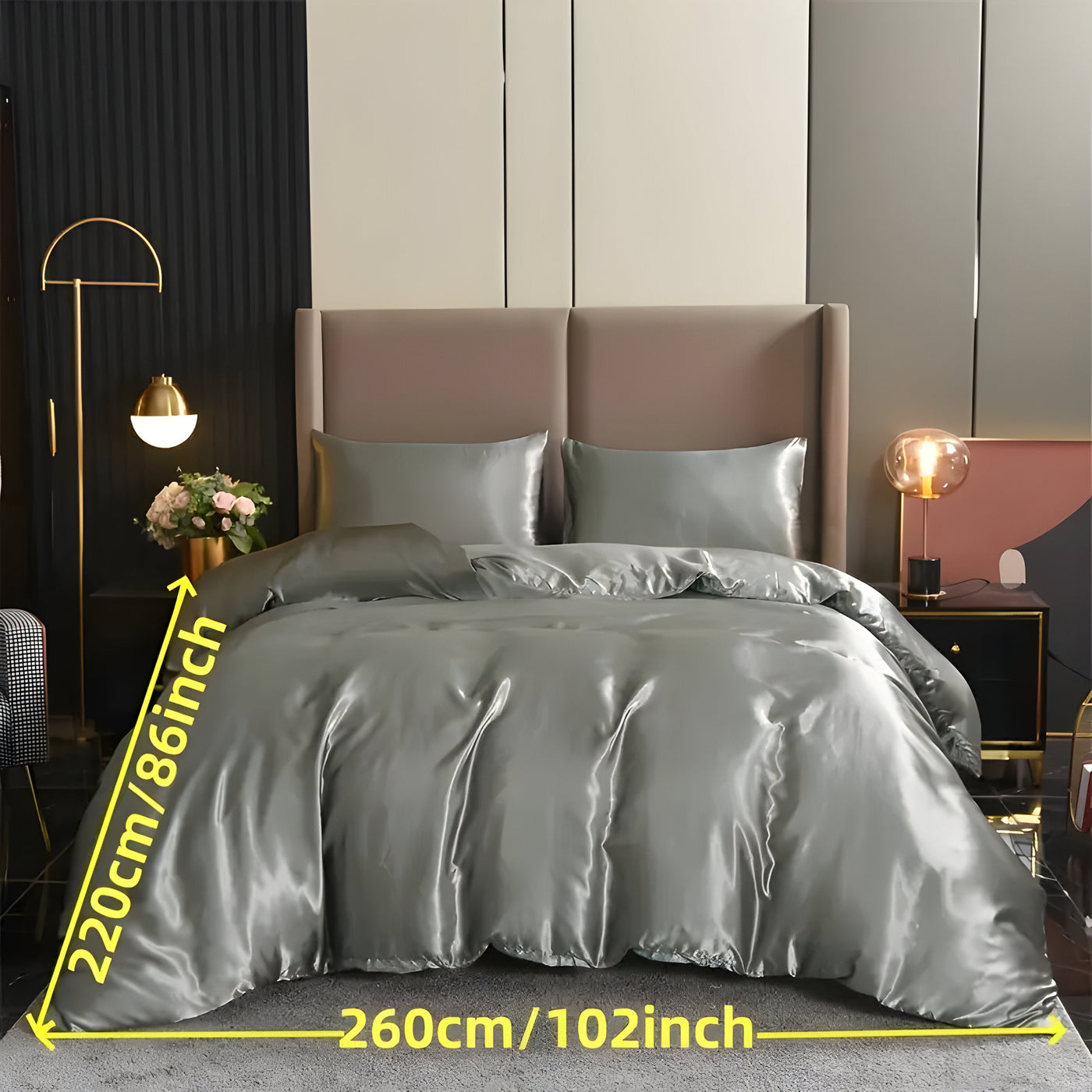 SatinNest Duvet Set - 3tlg. Satin Bettbezug Set
