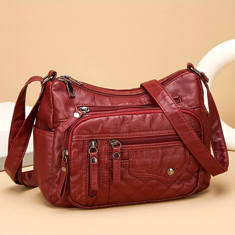 Vera | Multi-Zipper Umhängetasche