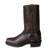 Stilvolle Leder Herren Cowboy Stiefel - Darius in Dunkelbraun