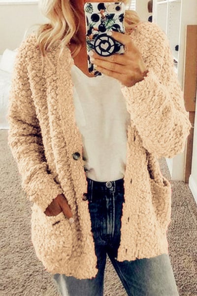 Lässige Strickjacke mit Taschen