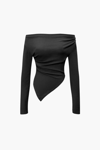 Daniela | Elegantes Zweiteiler-Set mit Asymmetrischem Oberteil & Weiten Hosen