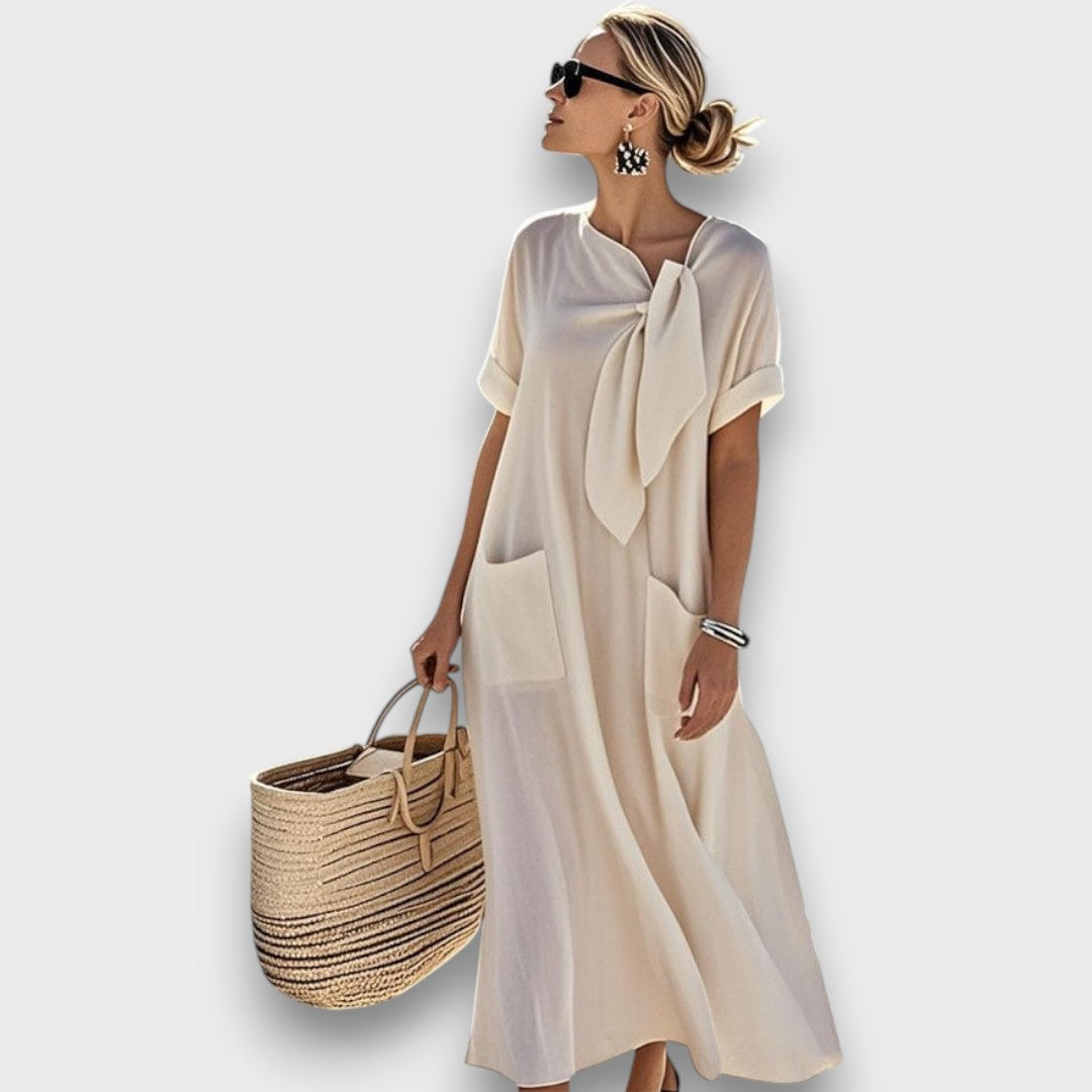 Serela – Lockeres Kleid mit Schleifendetail