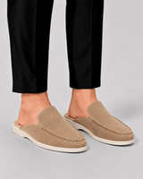 Elegante Herren Loafer Mit Offener Ferse in Beige