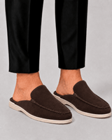 Elegante Herren Loafer Mit Offener Ferse in Braun