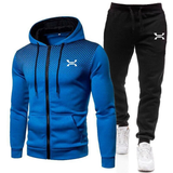 Elio | Herren Jogginganzug mit Kapuzenjacke und Hose im sportlichen Stil in Blau