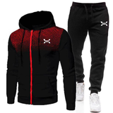 Elio | Herren Jogginganzug mit Kapuzenjacke und Hose im sportlichen Stil in Schwarz