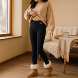 Thermo-Leggings für Frauen mit hoher Taille - Elayne in Schwarz