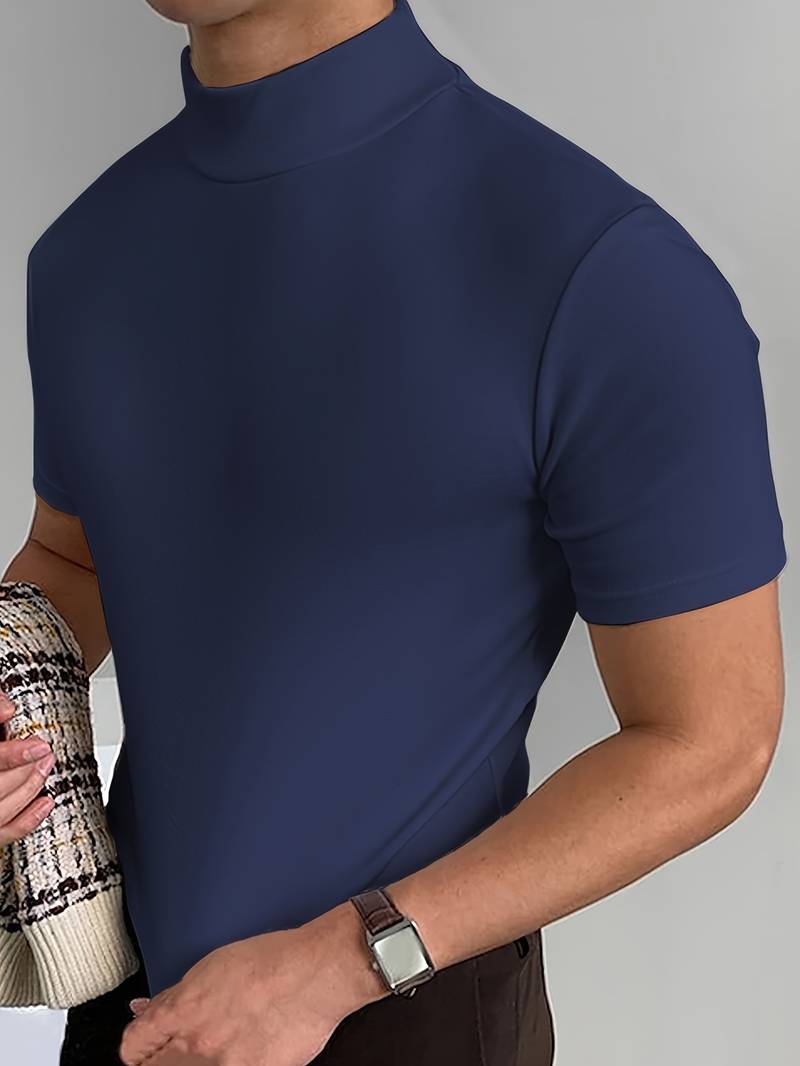 Livio - Herren T-Shirt mit hohem Kragen