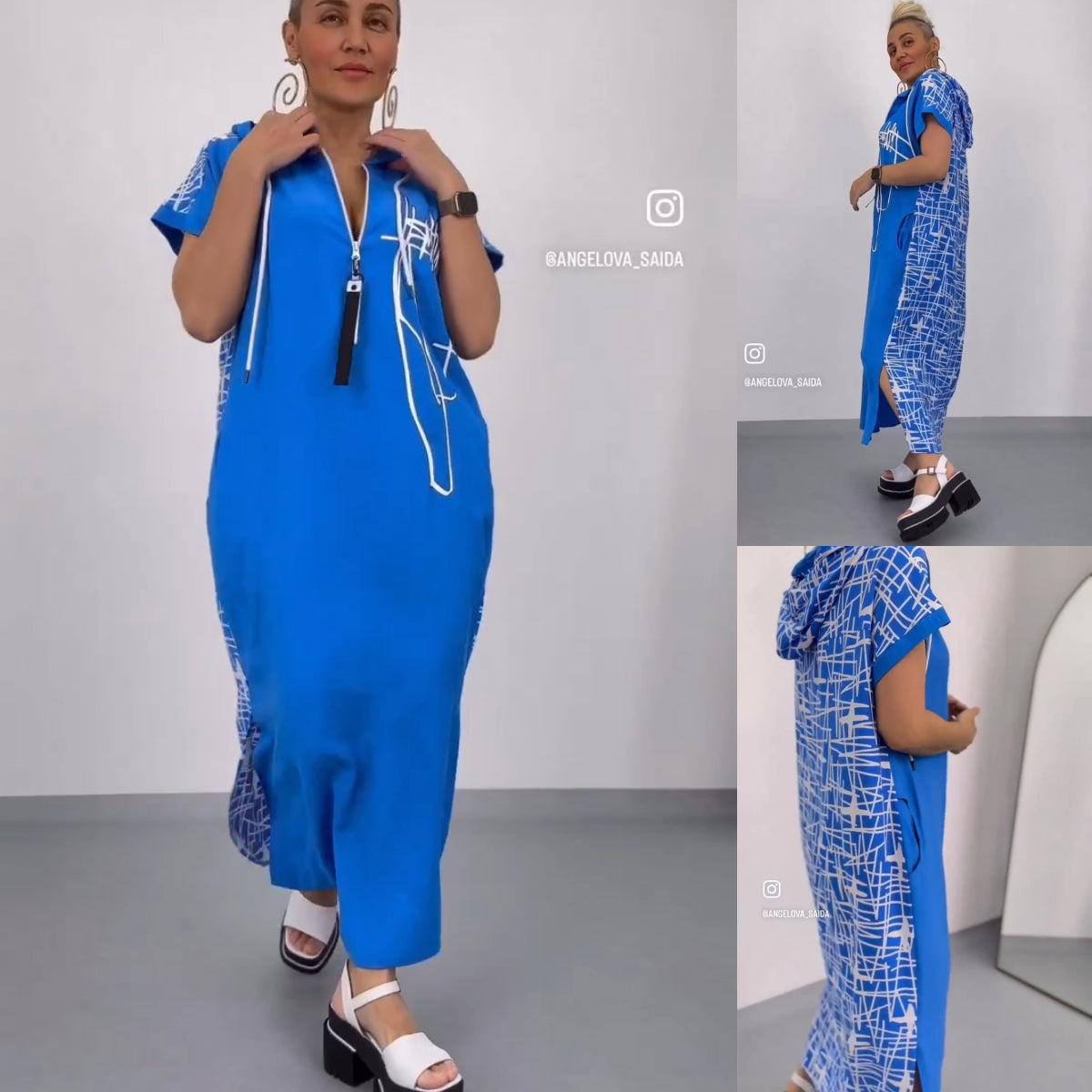 Rosalind® | Langes und elegantes Kleid mit Kapuze