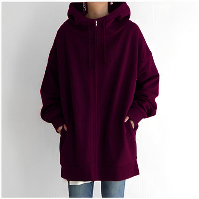 Kerenza - Kuscheliger Fleece-Pullover mit Kapuze und Reißverschluss