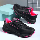 Halora - Legerer Schnür-Sneaker in Schwarz und Pink