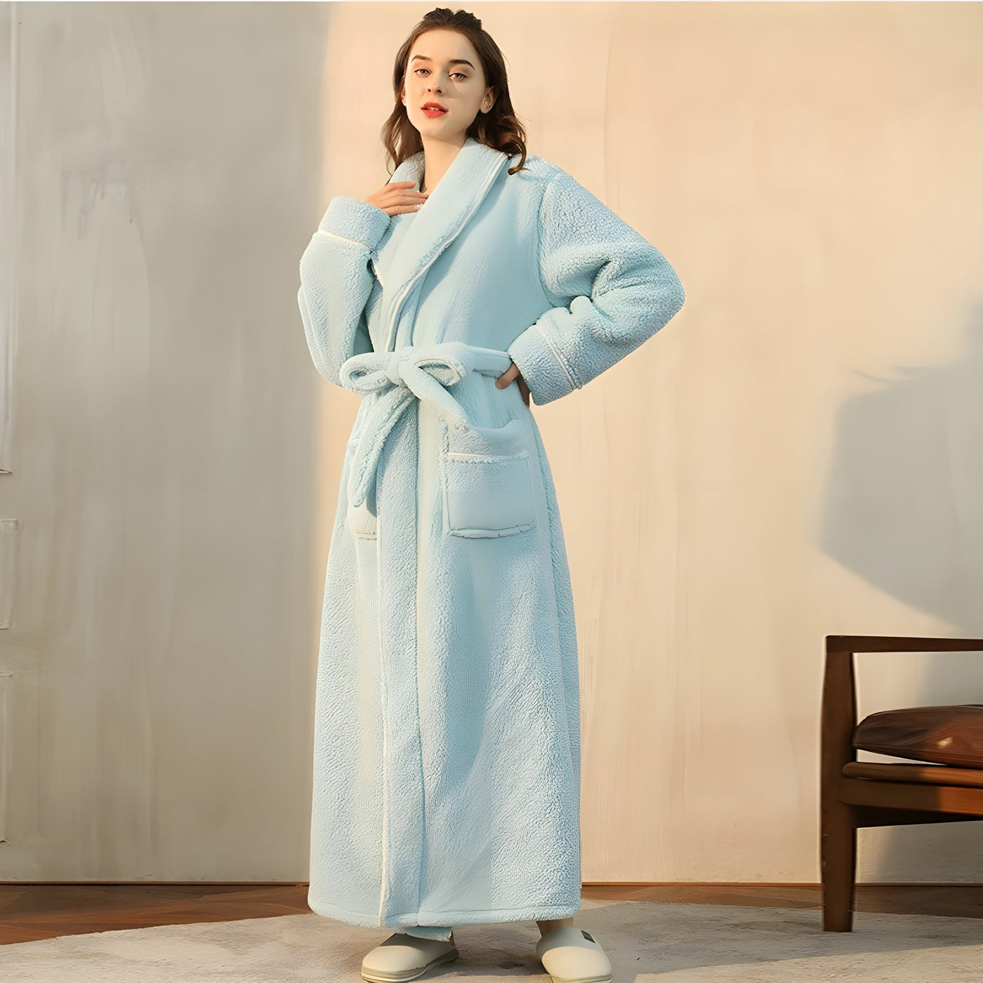 Parissa Robe - Bequemer Fleece Winterbademantel