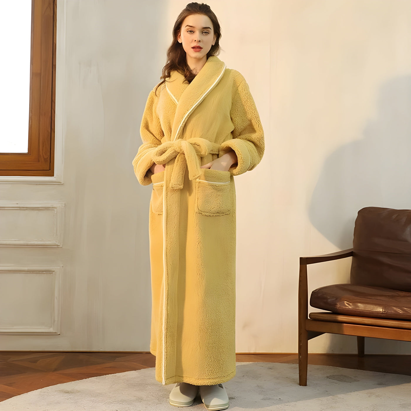 Parissa Robe - Bequemer Fleece Winterbademantel