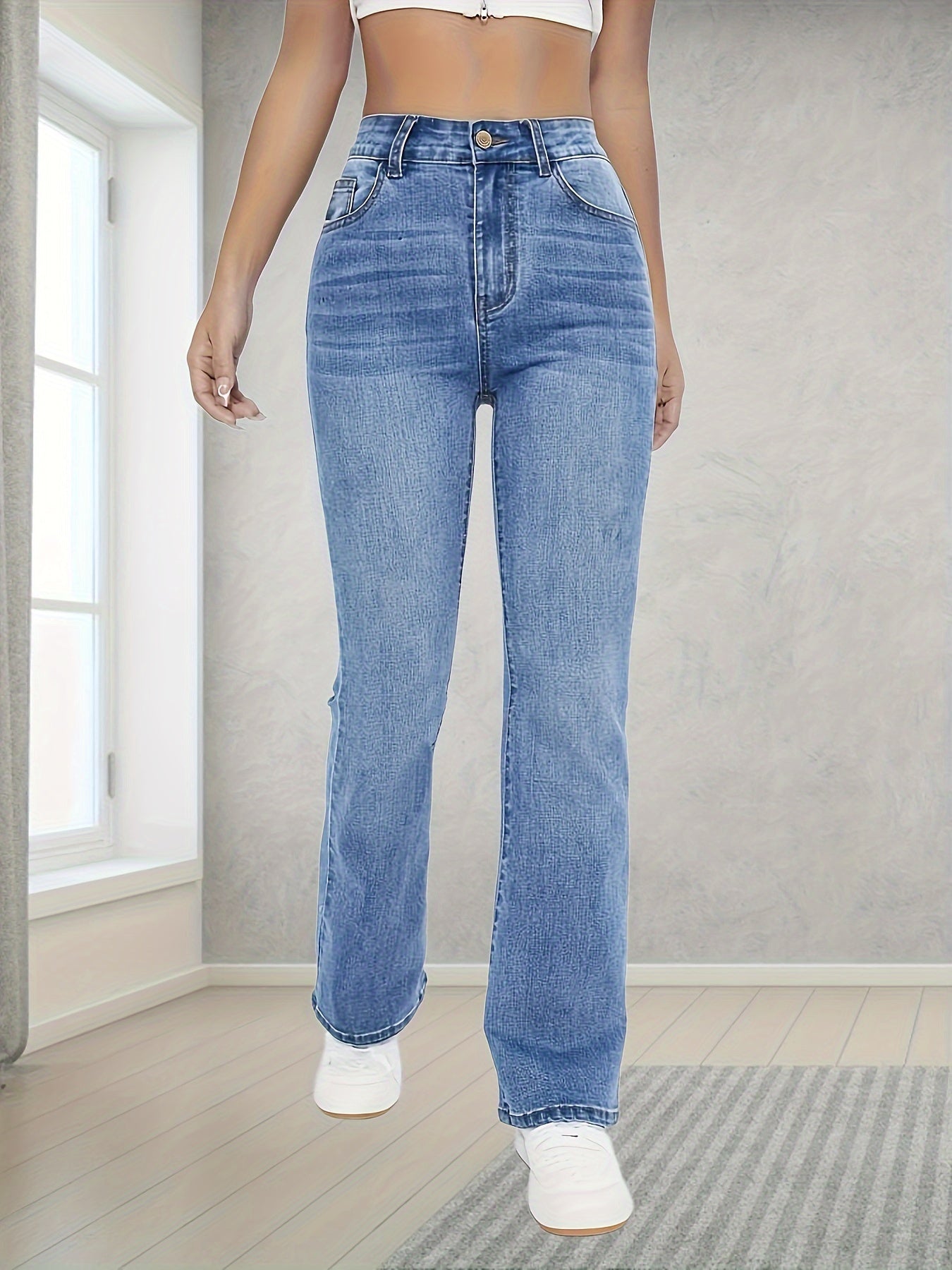 Lovisa - Hellblaue Bootcut-Jeans