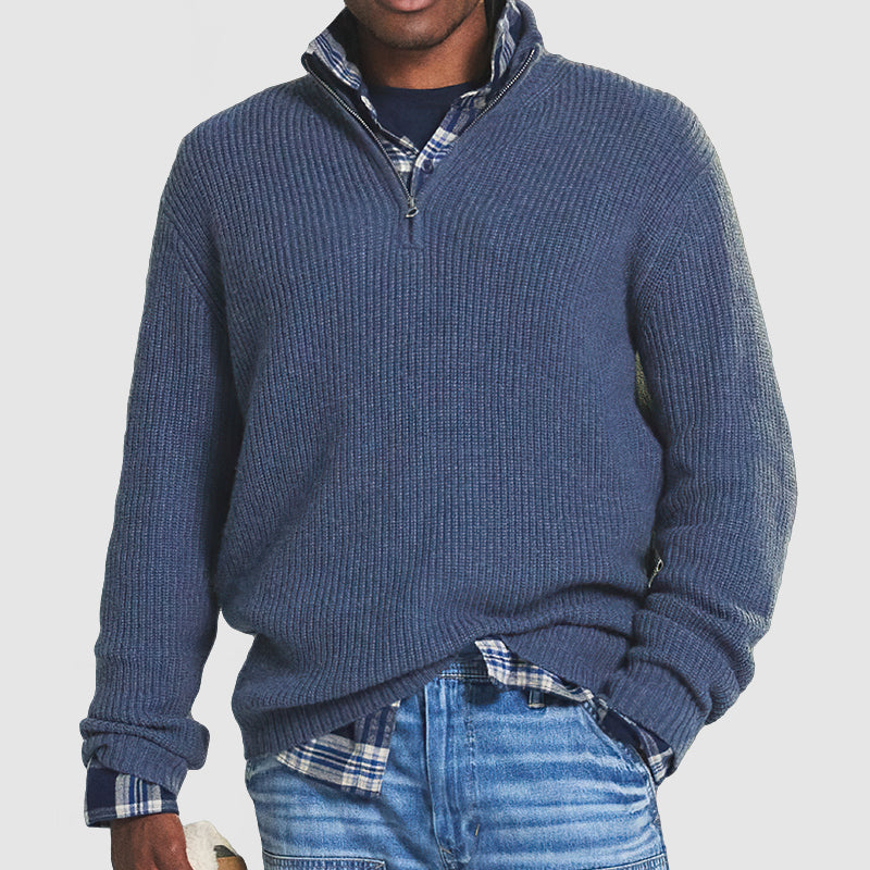 Adrien - Kaschmir Pullover Herren Reißverschluss