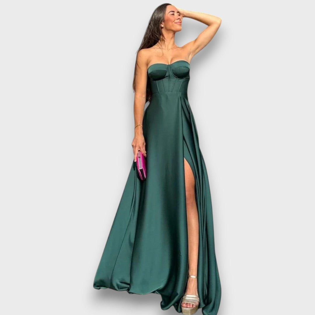 Victoria – Schulterfreies Abendkleid mit Rückenschnürung