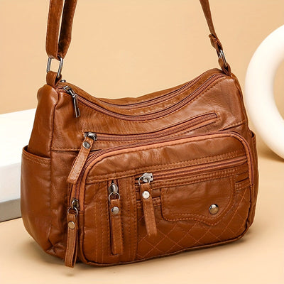 Vera | Multi-Zipper Umhängetasche