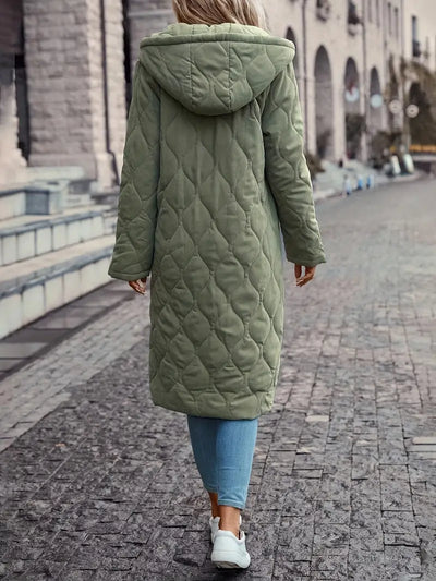 Daunenjacke Damen Lang Mit Kapuze | Gepolstertes Design