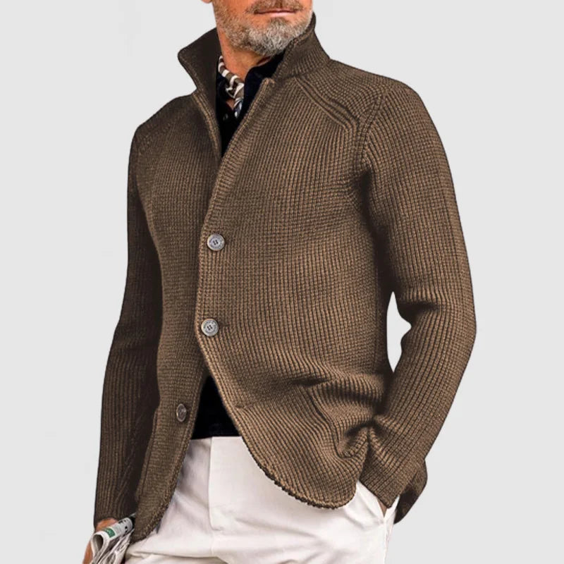 Marcus | Elegante Strickjacke mit Revers für Herren