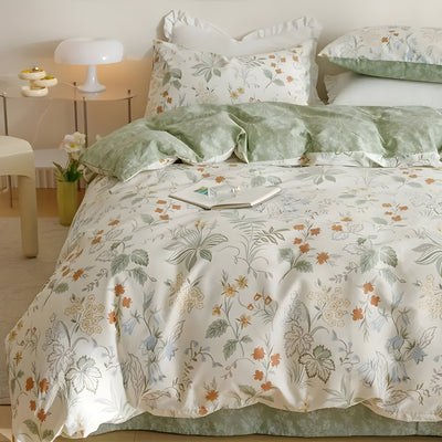 SpringBreeze Bettdecken-Set - 3-teiliger Floral-Bettdeckenbezug