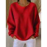 Finja | Damen Oversize Strickpullover in Rot
