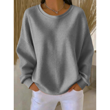 Finja | Damen Oversize Strickpullover in Grau