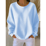 Finja | Damen Oversize Strickpullover in Himmelblau