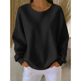 Finja | Damen Oversize Strickpullover in Schwarz