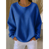 Finja | Damen Oversize Strickpullover in Blau
