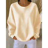 Finja | Damen Oversize Strickpullover in Aprikose
