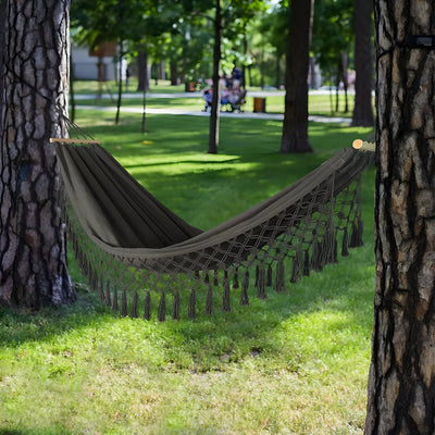 SwiftMesh Hammock - Verdickte Swing-Hängematte mit Holzstäben