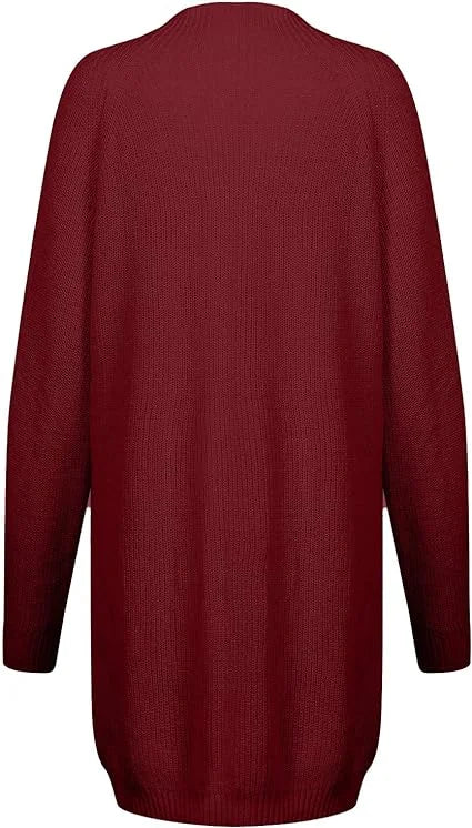 Damen Strickkleid mit Rollkragen und Oversize Passform