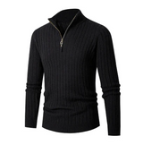 Half Zip Pullover Herren in Schwarz