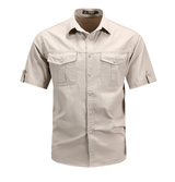 Hemd Herren Kurzarm Regular Fit in Beige