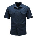 Hemd Herren Kurzarm Regular Fit in Dunkelblau