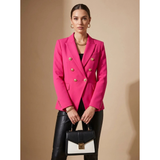 Henriette | Damen Zweireiher Blazer mit goldenen Knöpfen in Rosa