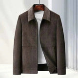 Herbst Winter Jacke Herren in Dunkelbraun