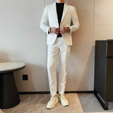 Herren Anzug Slim Fit in Creme