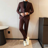 Herren Anzug Slim Fit in Braun