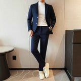 Herren Anzug Slim Fit in Dunkelblau