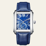 Herren Armbanduhr Rechteckig Elegant in Blau