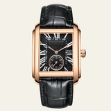 Herren Armbanduhr Rechteckig Elegant in Gold - Schwarz
